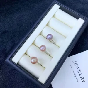 AAAA Quality 10-11MM purple/orange freshwater pearl ring, 925 Silver