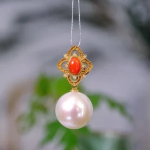 13-14mm pearl pendant AAAAA fresh water pearl,white