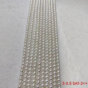 3-3.5mm white round freshwater pearl strands, 5A1~2++ Quality, 16 inches
