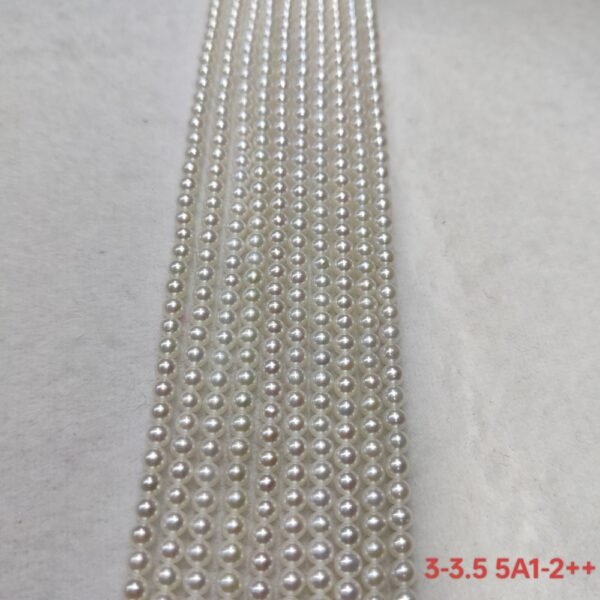 3-3.5mm white round freshwater pearl strands, 5A1~2++ Quality, 16 inches