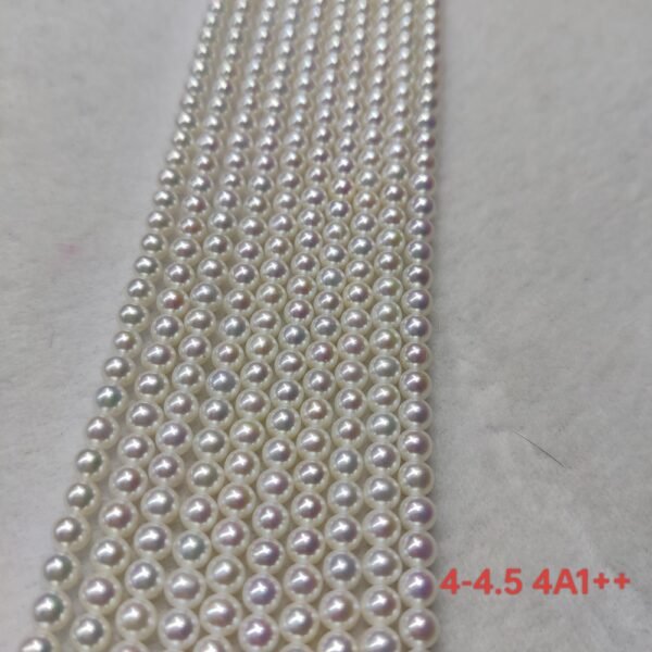 4-4.5mm white round freshwater pearl strands, A1++ Quality, 16 inches