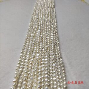 4-4.5mm baroque white freshwater pearl strands, 5A Quality, 16 inches