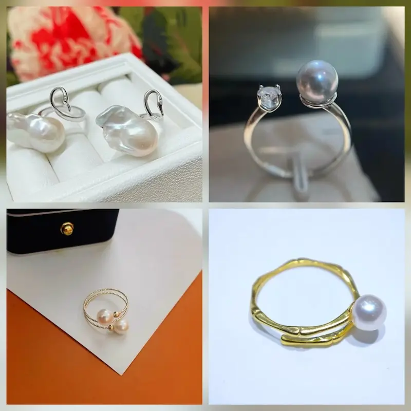 Anillos de perlas al por mayor: tendencias de abastecimiento 2026 y guía de negocios para minoristas 1 Una colección premium de anillos de perlas de agua dulce al por mayor para minoristas de joyería.