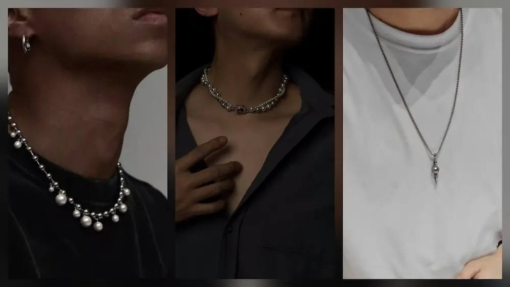 What does a pearl necklace mean? Decoding the symbolism for modern jewelry brands 2 Modern styling of a pearl necklace representing gender-neutral fashion trends in 2026