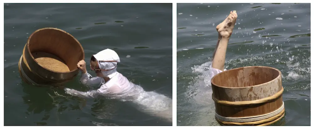 진주 잠수의 역사: 위험한 깊이에서 지속 가능한 진주 양식까지 2 Ama pearl diver