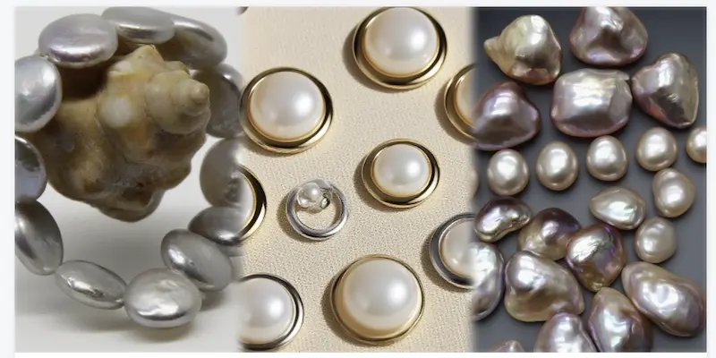 Cuáles son los diferentes tipos de perlas: 4 variedades esenciales que todo entusiasta debe conocer Variedades especiales de perlas: Mabe, Moneda y Soufflé