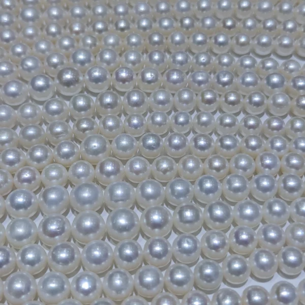 Hilos de perlas de agua dulce blancas redondas de 11-15 mm, grado AAA, 16 pulgadas