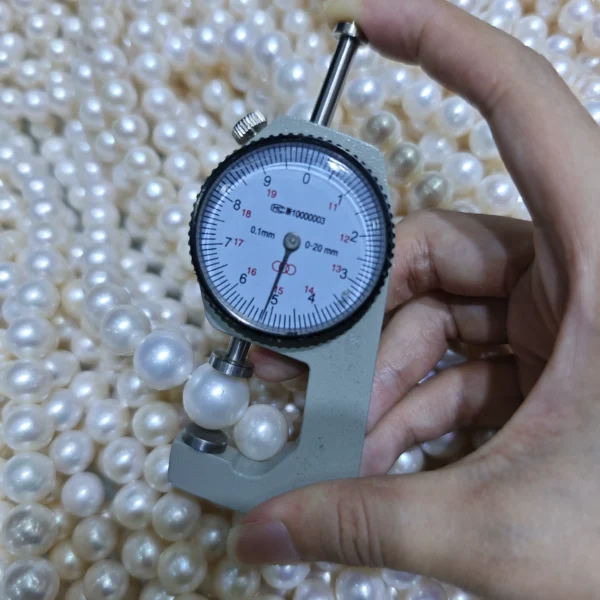 Hilos de perlas de agua dulce blancas redondas de 11-15 mm, grado AAA, 16 pulgadas