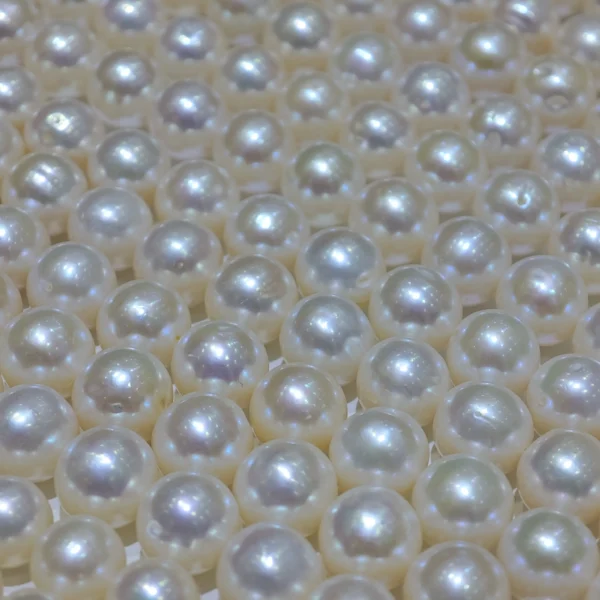 Hilos de perlas de agua dulce blancas redondas de 10-11 mm, grado AAA, 16 pulgadas