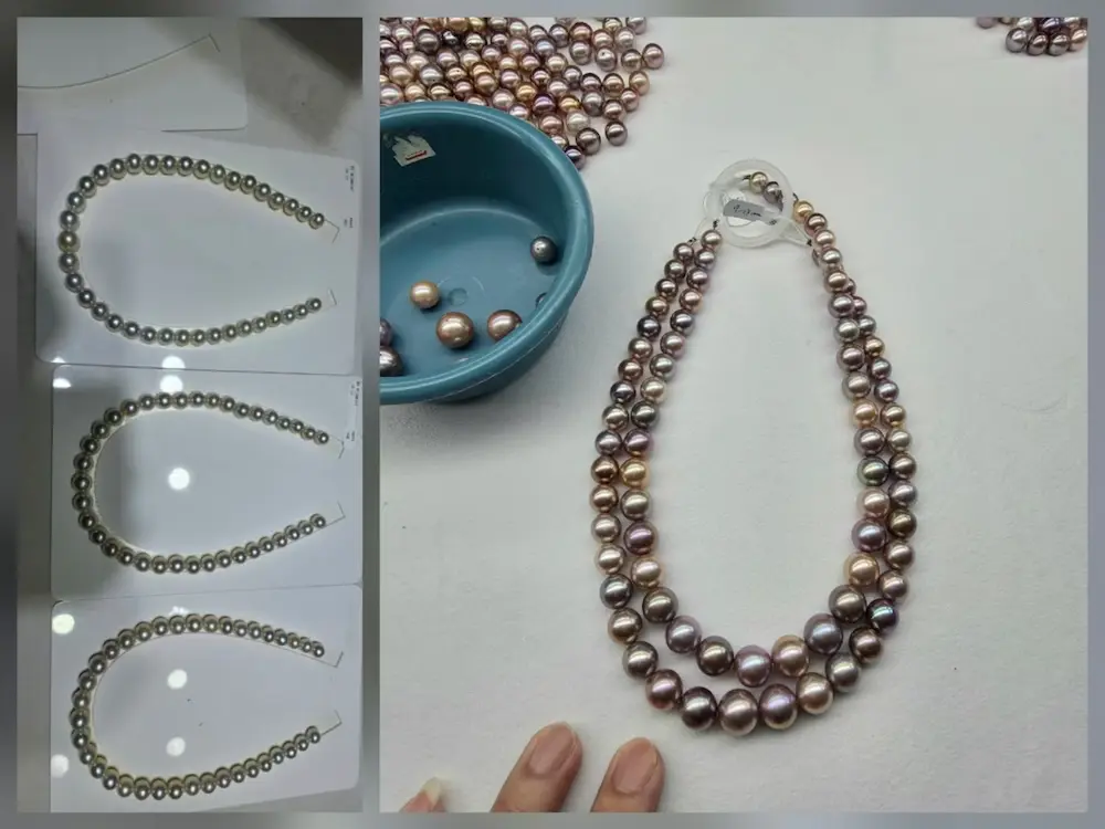 Detrás de escena: Selección profesional de brillo para conjuntos de joyería de perlas premium