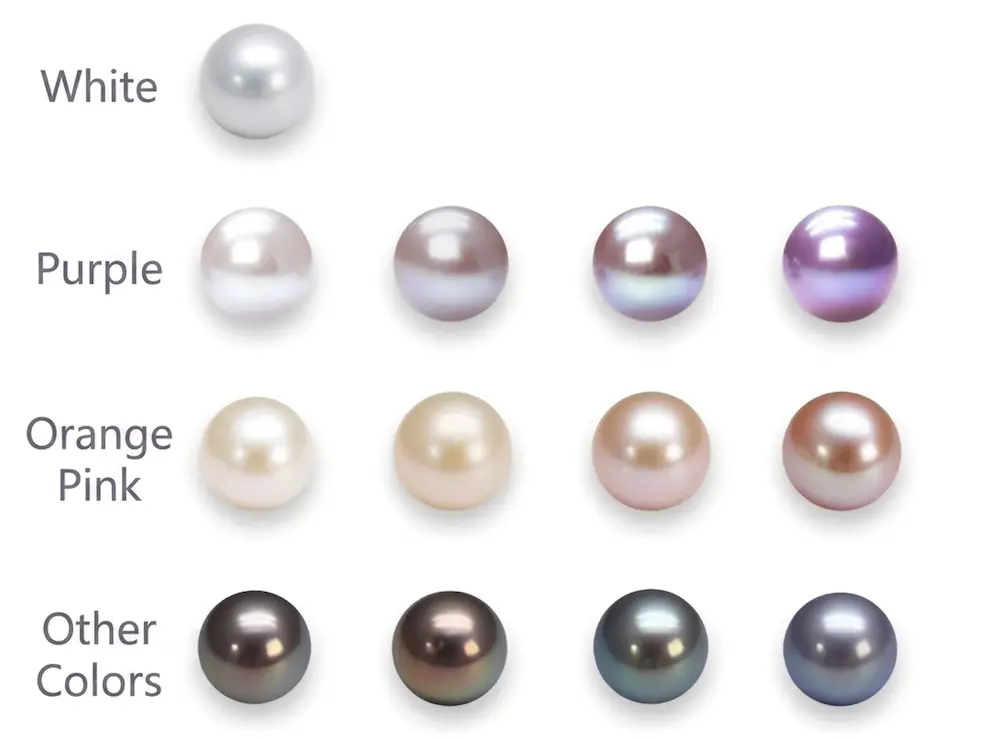 다양한 색상의 민물 진주 구슬