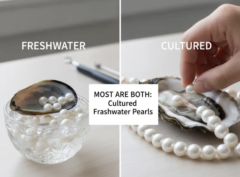 Perle d'acqua dolce vs Perle coltivate: 8 fatti importanti da conoscere Perle d'acqua dolce vs Perle coltivate: 8 fatti importanti da conoscere