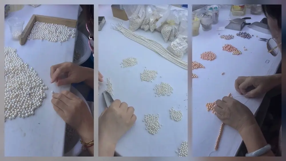 양식 담수 진주 도매: 보석 제조업체를 위한 완전한 대량 구매 가이드 4 개별 수작업 검사 및 진주 분류