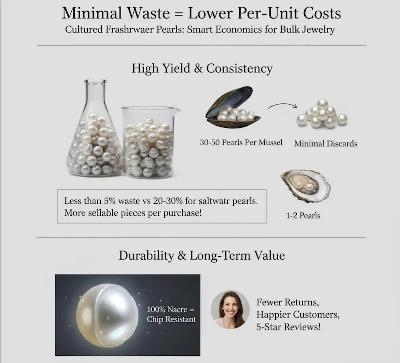 Por qué las perlas de agua dulce cultivadas son la mejor opción para su línea de joyería al por mayor Por qué las perlas de agua dulce cultivadas son la mejor opción para su línea de joyería al por mayor