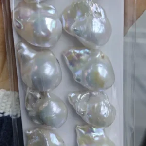 12-16mm White Baroque Freshwar Pearl Loose Pearl, AAA Grade(Pair)