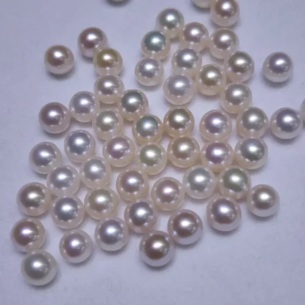 7-7.5mm White Round Edison Pearl Loose Pearl, AAAAA Grade - Xinye Pearl