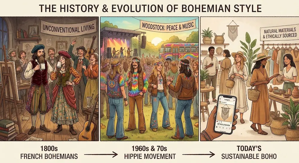 What is Bohemian Style? Your 2026 Guide to Boho Pearl Jewelry Wholesale 2 The History and Evolution of Bohemian Style