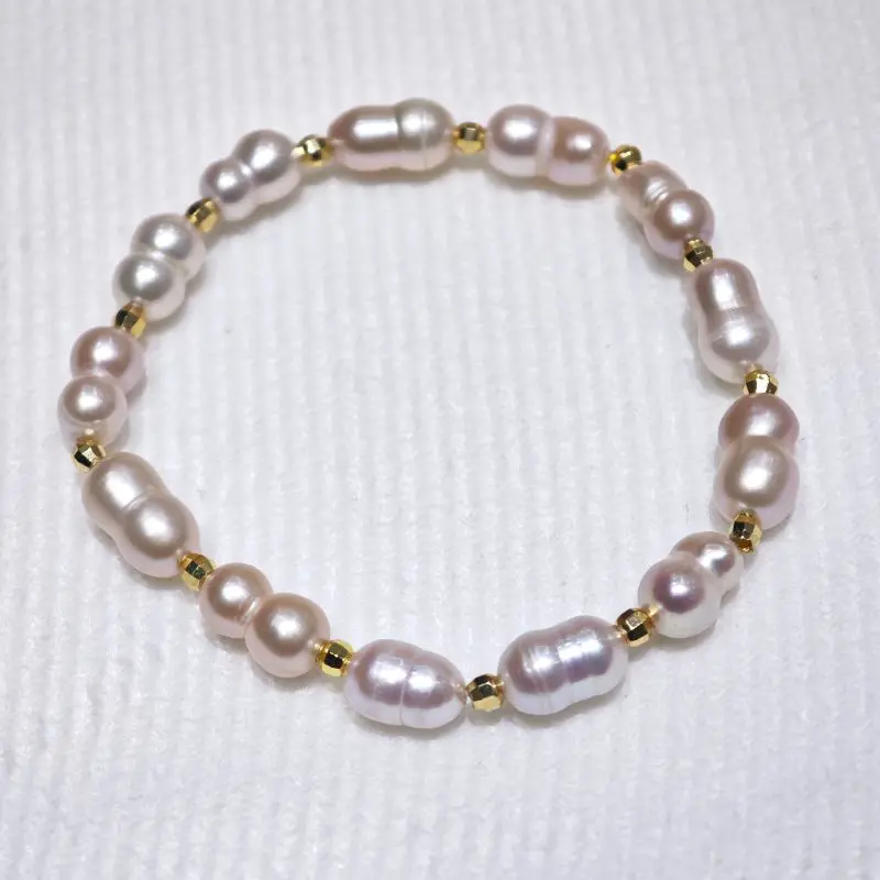 Stretch Bracelet Cord 6-7mm Purple Peanut Baroque Freshwater Pearl Bracelet, AAAA Grade, s925 Silver 3 Stretch Bracelet Cord 6-7mm Purple Peanut Baroque Freshwater Pearl Bracelet, AAAA Grade, s925 Silver