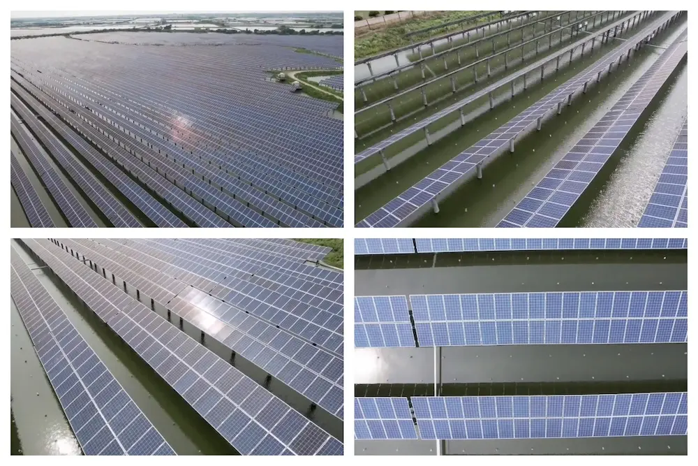 신예 진주의 마안산 태양광 담수 진주 농장