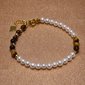 Braccialetto di perle bianche quasi rotonde da 4-4,5 mm | Produttore di perle in Cina all'ingrosso - Produttore di perle in Cina