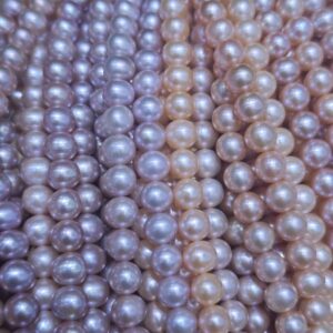 7.5-8mm Orange Purple Round Pearl Strand | China Pearl Manufacturer - China Pearl Manufacturer