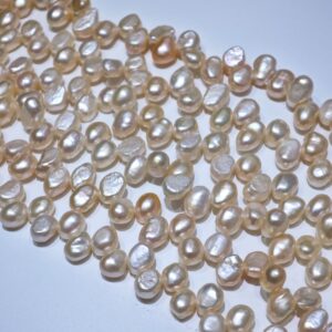 7-8mm 오렌지 2/8 상단 드릴 바로크 담수진주 목걸이, AAA 등급 - 중국 진주 제조업체