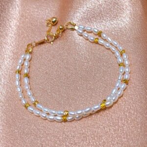 Bracciale di perle di riso bianco da 2,5-3mm | Produttore di perle in Cina all'ingrosso - Produttore di perle in Cina