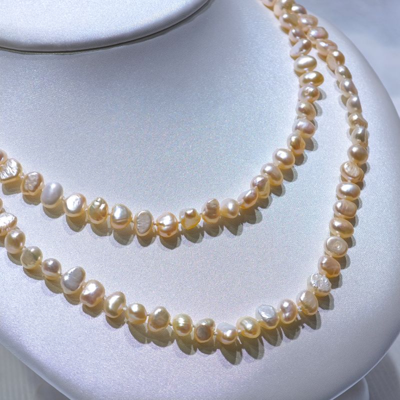 Collier de perles baroques orange de 6-6,5 mm | Grossiste de perles France 2 Collier de perles baroques orange de 6-6,5 mm | Grossiste de perles France - Fabricant de perles France