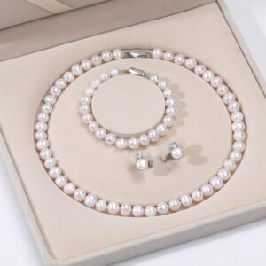 8-9mm White Threaded Freshwater Pearl Set | China Pearl Manufacturer - China Pearl Manufacturer