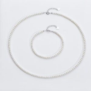 4-4.5mm White Near Round Freshwater Pearl Set | China Pearl Manufacturer - China Pearl Manufacturer